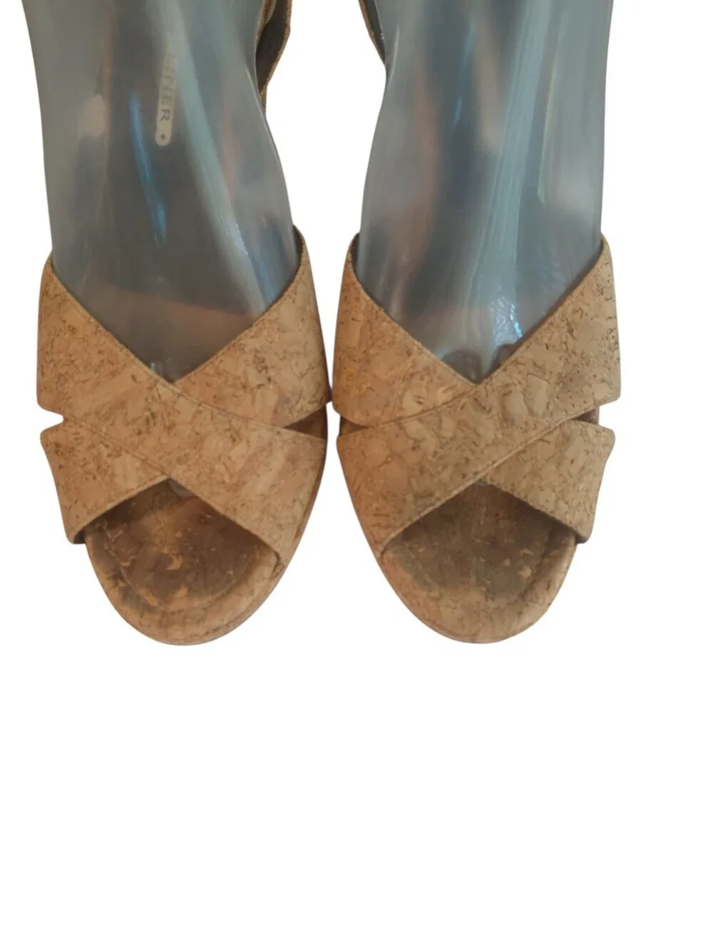 Donald J. Pliner Natural Tan Cork Wedge Sandals Size 8.5